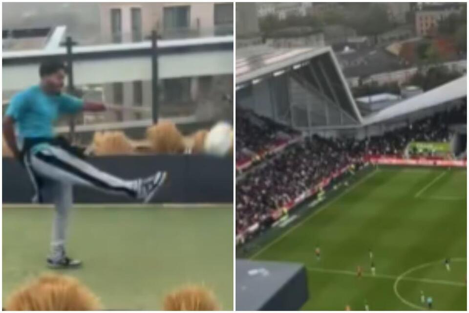 Police investigating after rugby ball kicked from height into Brentford ...