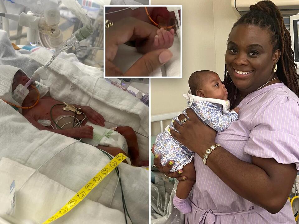 Premature baby born 24 weeks early heads home after 147 days at