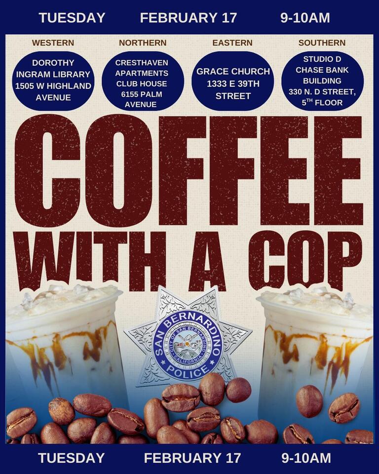 Coffee with a Cop on Tuesday in San Bernardino - NewsBreak