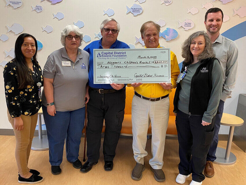 Capital District Kiwanis Foundation donates to Nemours