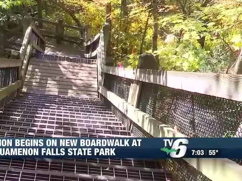 New boardwalk construction project underway at Tahquamenon Falls State Park