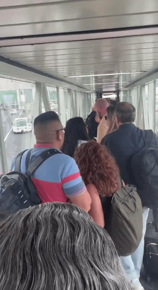 Two Hollywood Alisters shock fans as they queue for a flight would