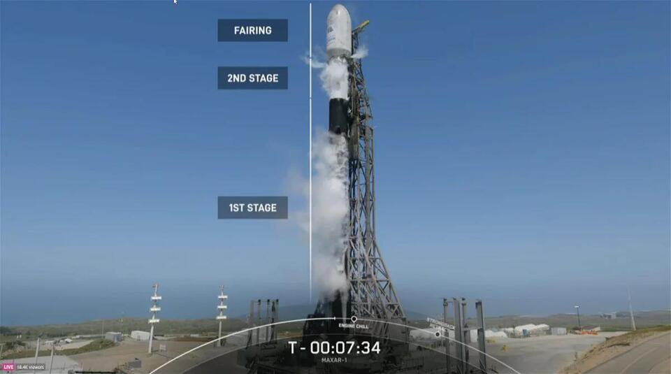 SpaceX launches Maxar 1 mission from Vandenberg Space Force Base ...