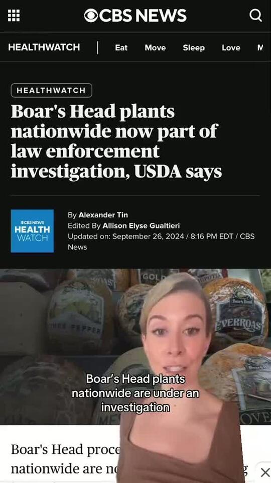 Boar's Head processing plants nationwide are now part of an ongoing law ...