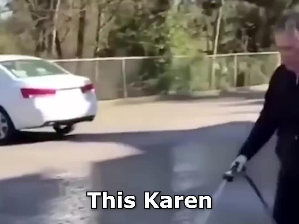 Karen ruins little girls chalk drawing