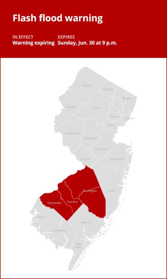 Update: Flash flood warning previously issued will expire at 9 p.m ...
