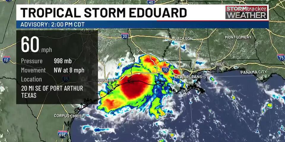 Seasonable September temps; Tropical Storm Edouard makes landfall