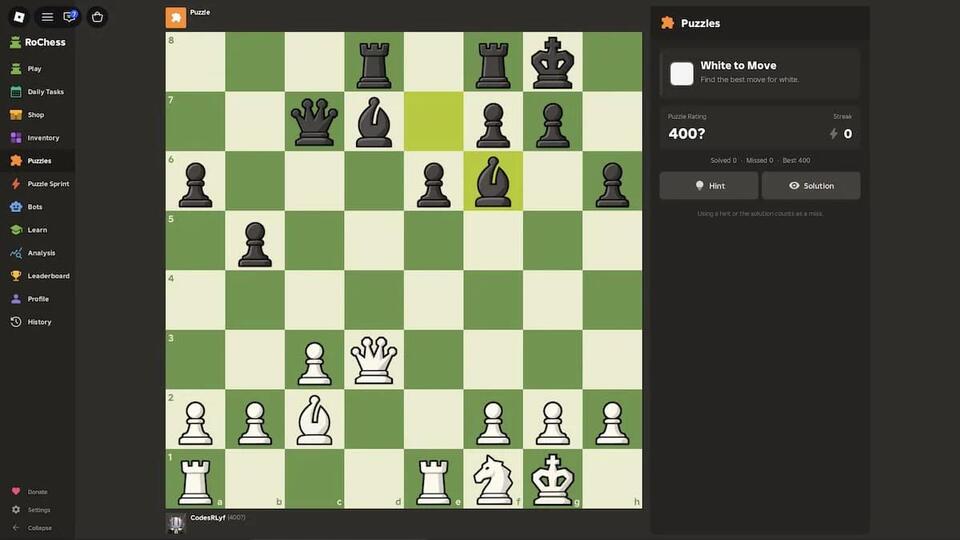 RoChess Codes (October 2026)