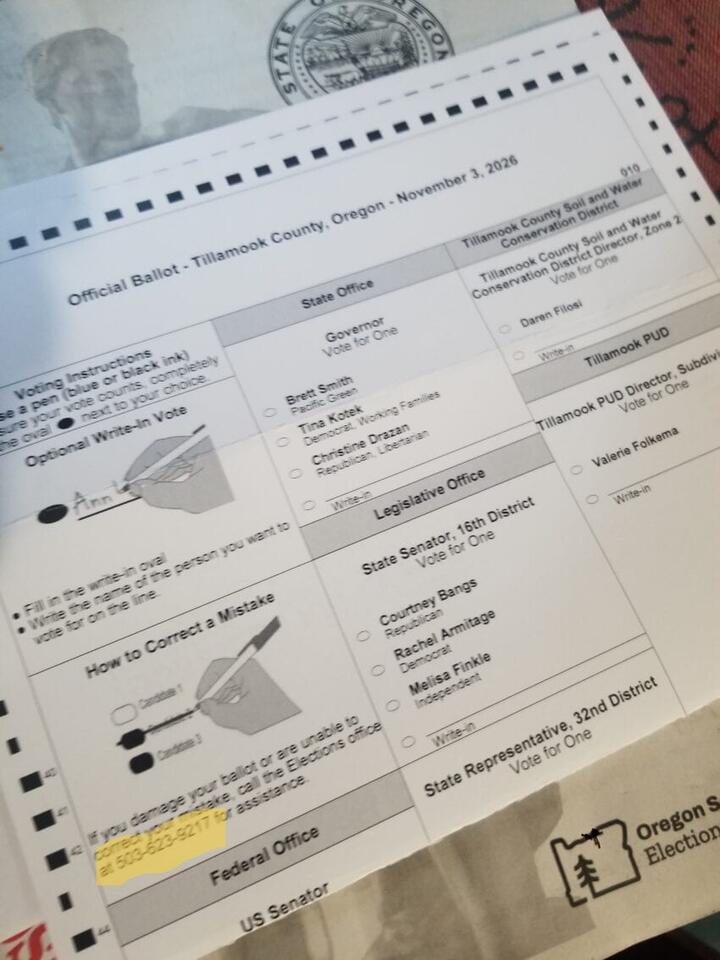 Tillamook County Clerk Announces Phone Number Error on November General ...
