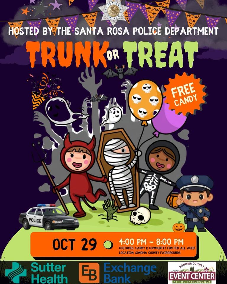 Santa Rosa Police hosting free Trunk-or-Treat event - NewsBreak
