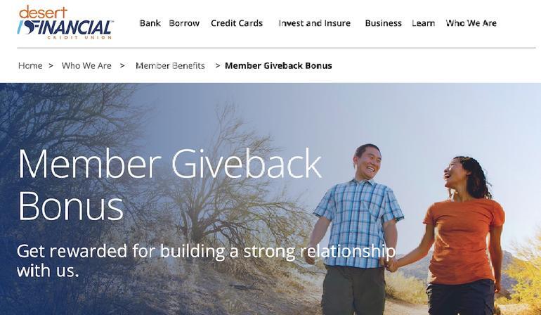 Desert Financial CU Paying Out $20 Million in Member Giveback Bonus ...