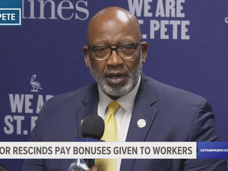 St. Pete mayor rescinds pay bonuses to city employees who helped with
