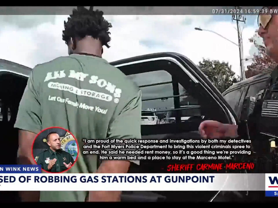 Man arrested for armed robberies at 2 different Lee County gas stations