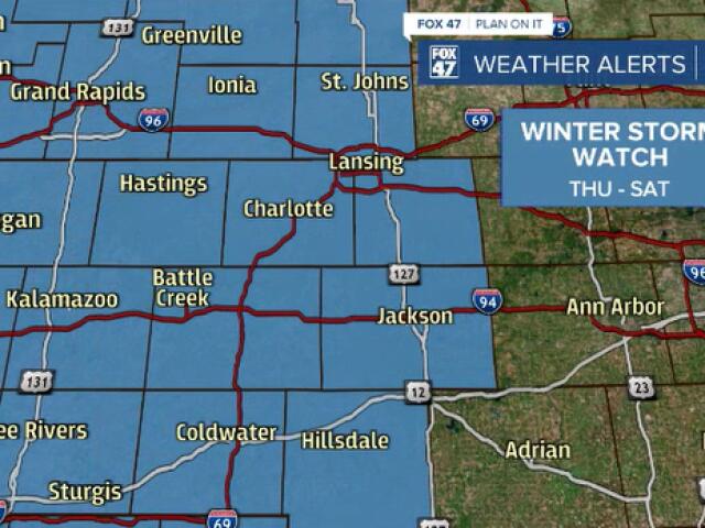 National Weather Service issues winter storm watch for mid-Michigan ...