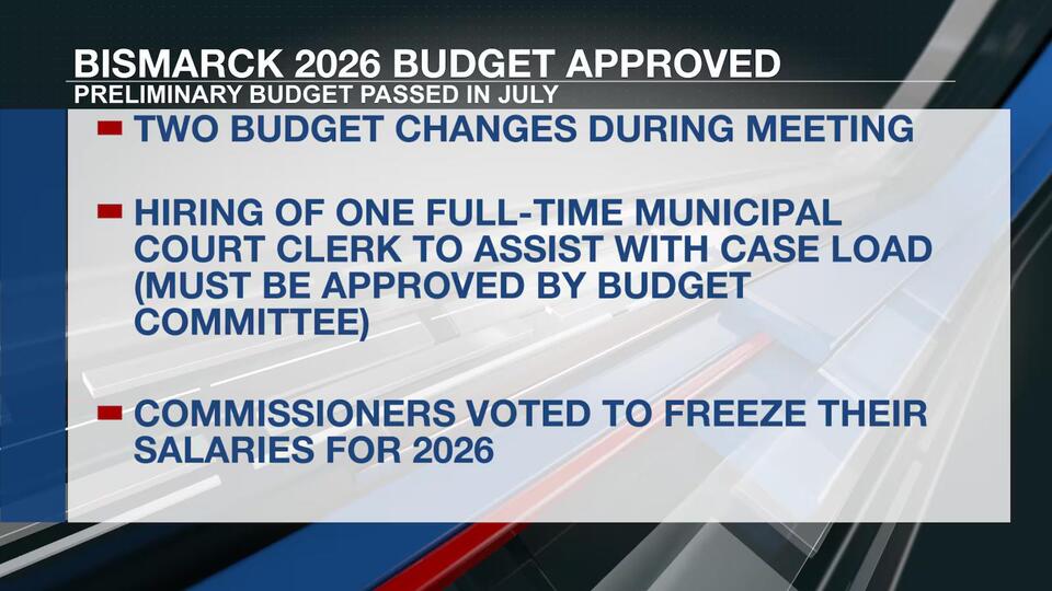 Bismarck City Commission approves amended 2026 budget NewsBreak
