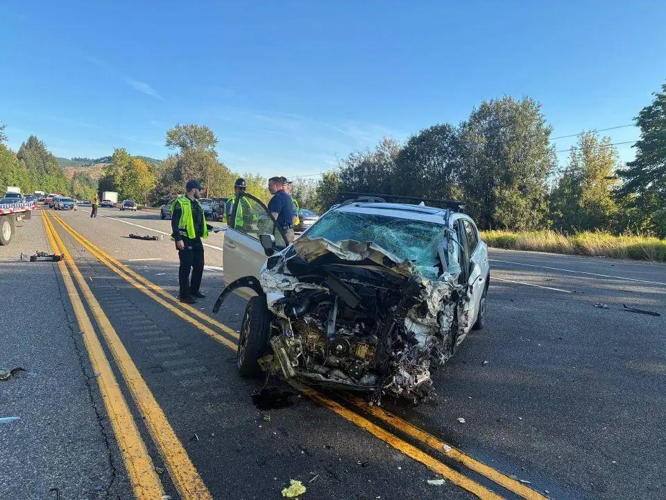 Semitruck, car crash head on near Scappoose; Highway 30 reopened
