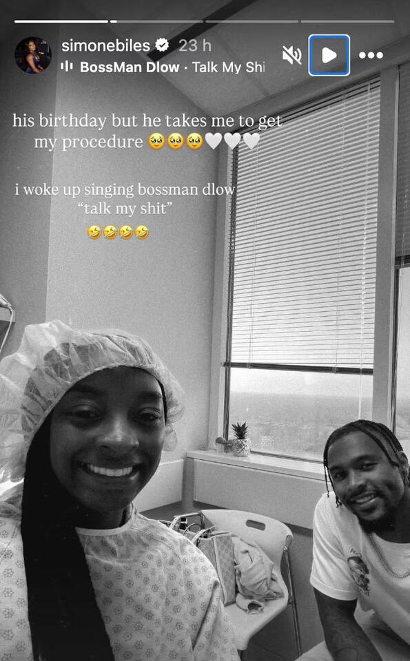 Simone Biles undergoes procedure after ‘almost dying' last month