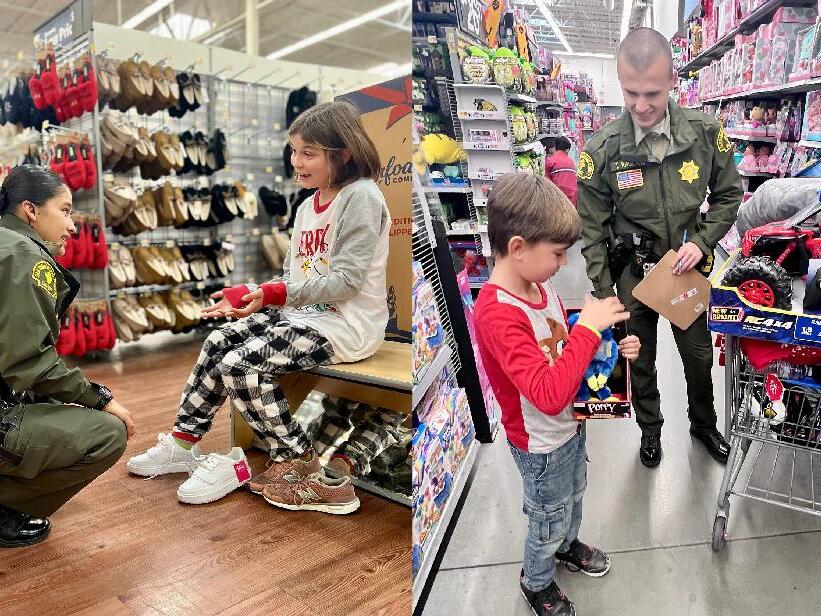 with a Cop’ 26 Children Given 200 shopping spree at Victorville Walmart