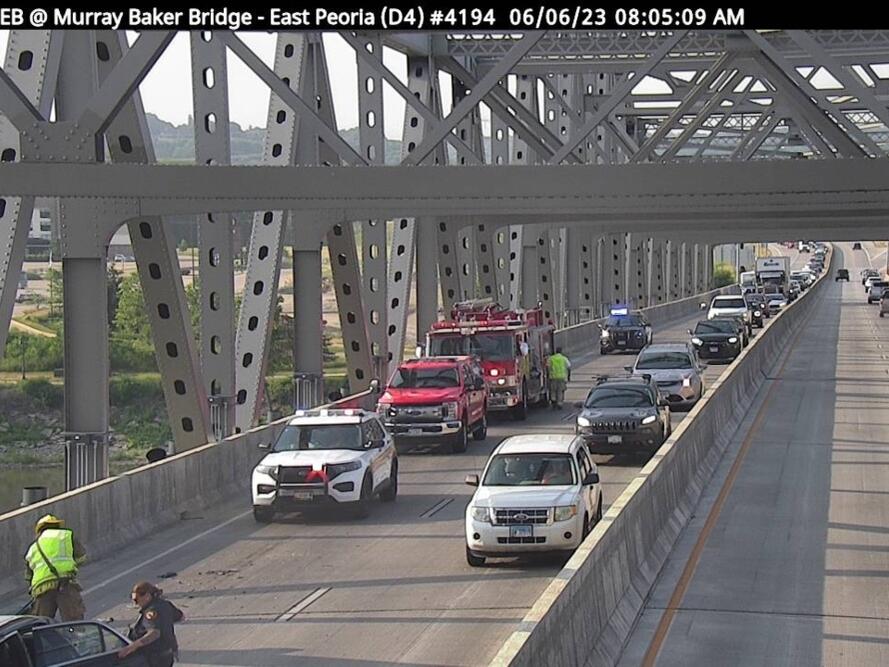 Threevehicle crash on the Murray Baker Bridge