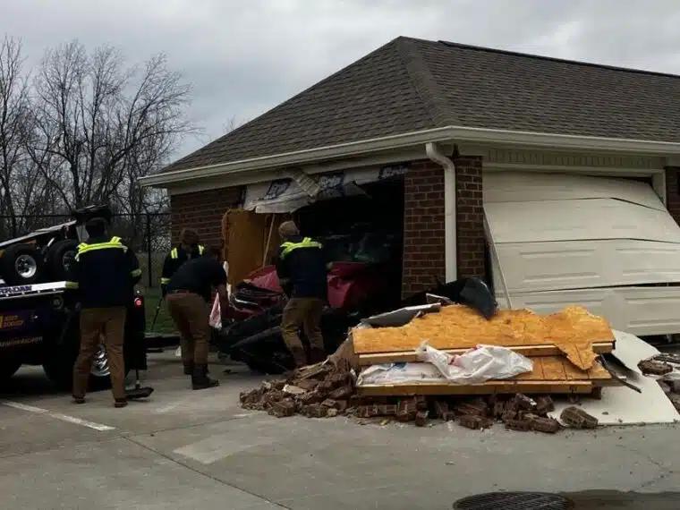Driver extensively damages garage unit at Richmond’s Benson Drive