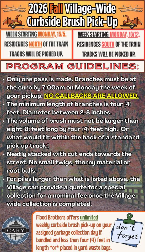 ⚠️ Free fall curbside brush pickup rules in Cary - NewsBreak