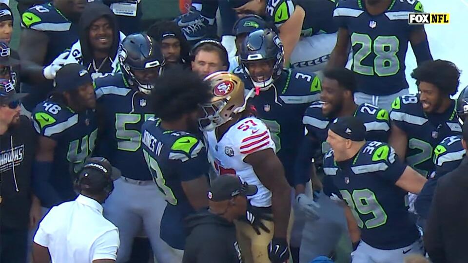 Dre Greenlaw ejected for headbutting Seahawks' Ernest Jones in bench ...