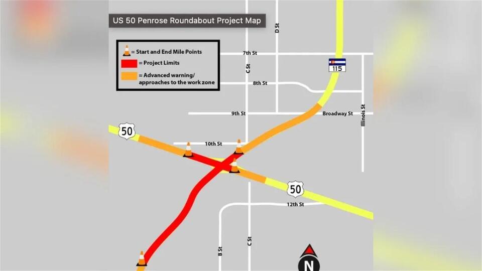 Roundabout project at interchange of US 50, Highway 115 in Fremont ...