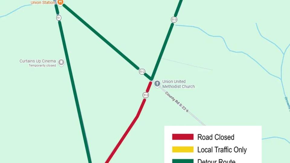 Portion of County Line Road (SC-513) closed for repair in Georgetown Co ...