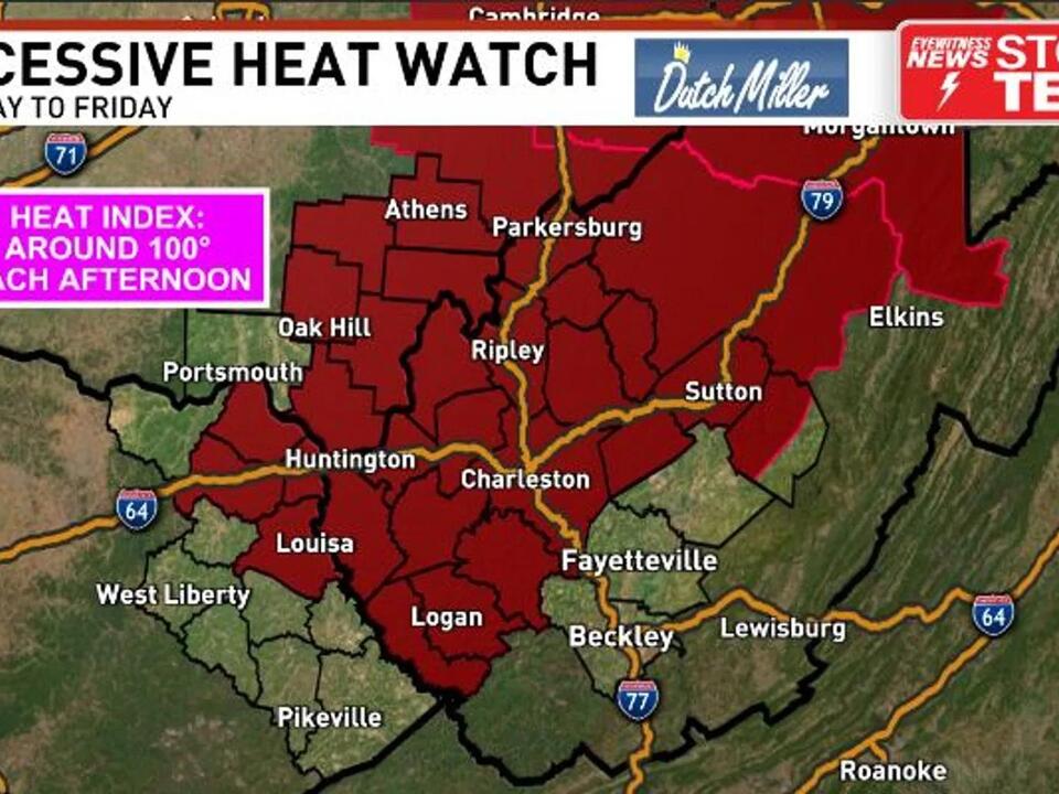 Excessive Heat Watch in effect Monday to Friday of next week