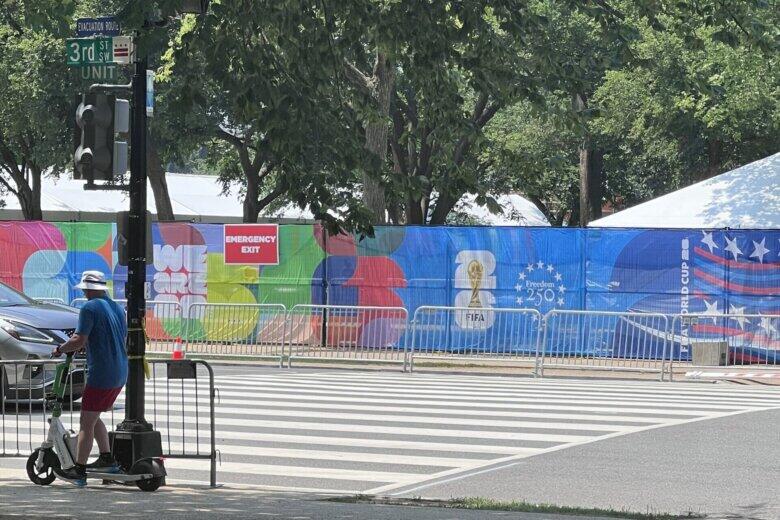 Fans gear up to cheer on Folarin Balogun and Team USA on the National Mall
