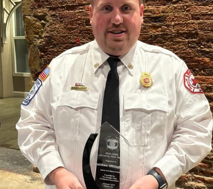Menlo Assistant Fire Chief Matthew Willingham Honored with Lifesaving ...