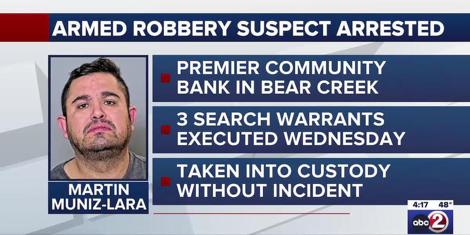 Arrest of bank robbery suspect also leads to arrest of two cocaine ...