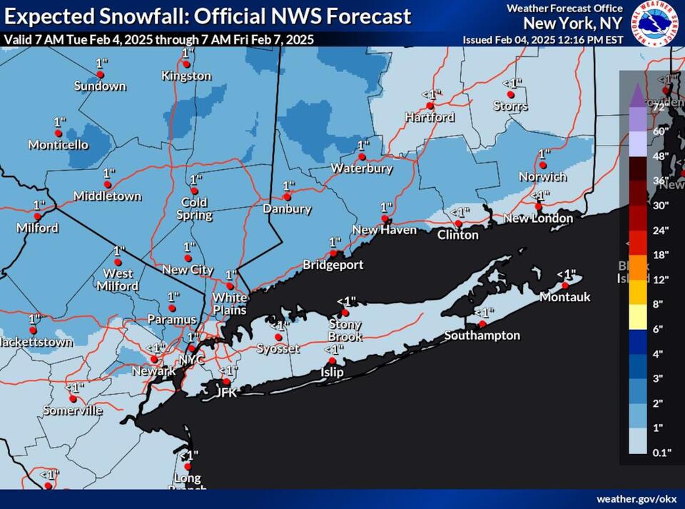 NYC weather: Series of winter storms to bring snow, freezing rain in ...
