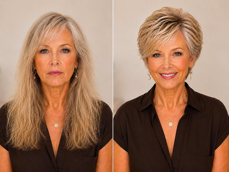 How to Style a Mixie Shag Haircut for Older Women