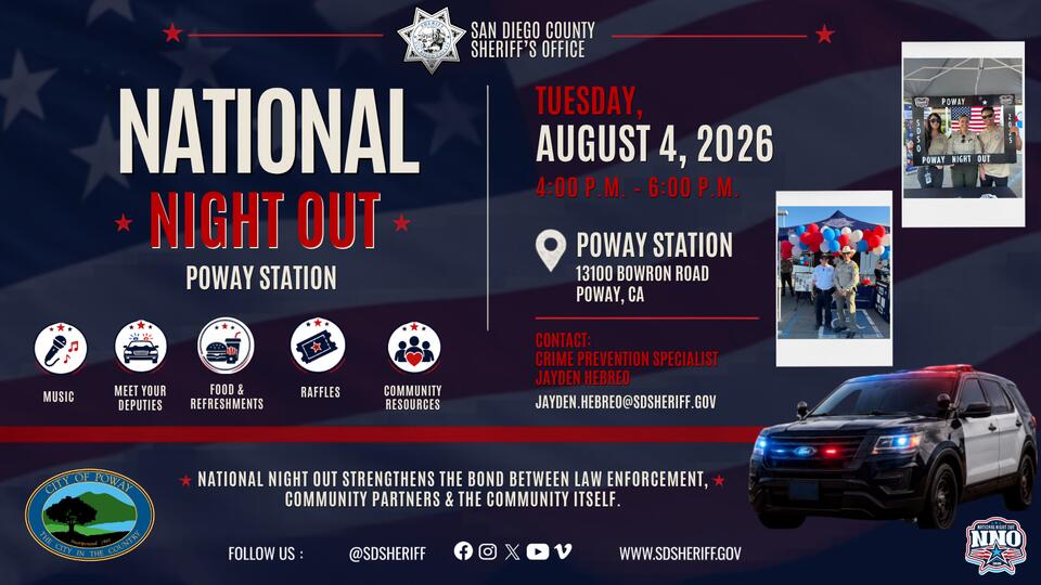 National Night Out 2026 at Poway Station - NewsBreak