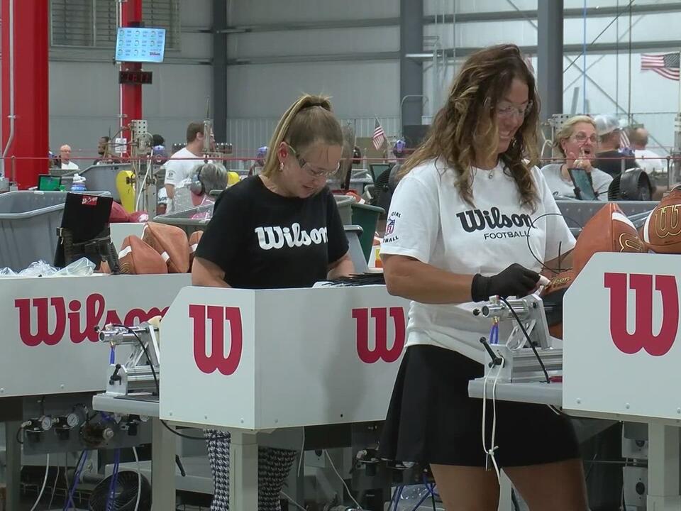 Wilson unveils new, expanded football factory in Ada, Ohio