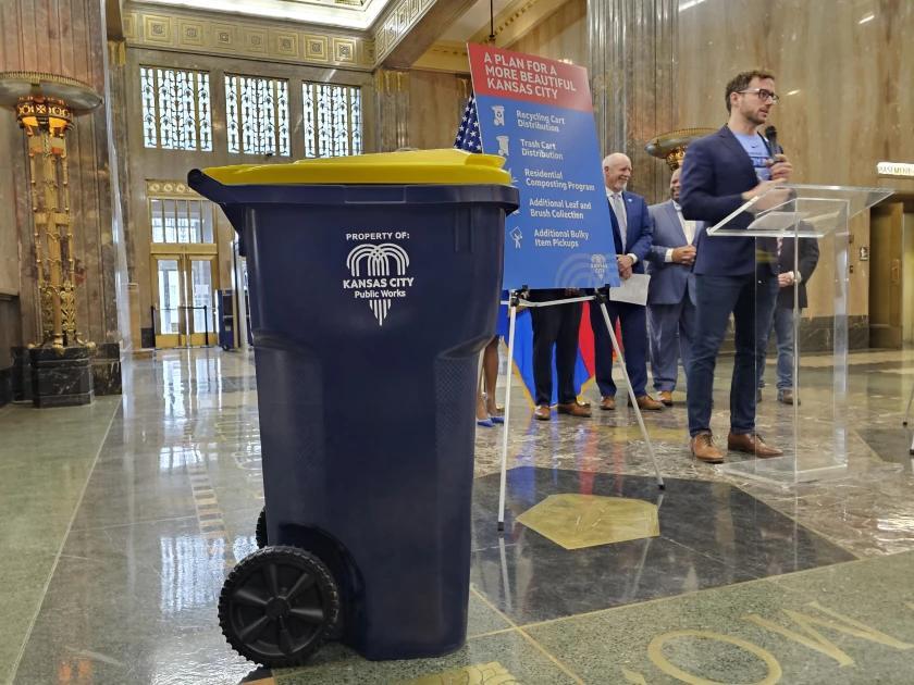 Kansas City is tackling trash with rolling recycling bins and a new