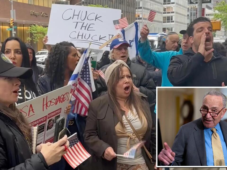Pro-Israel protesters call on ‘traitor’ Chuck Schumer to resign: ‘Chuck