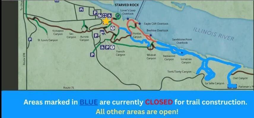 Trail Closure Map Updated As Construction Continues At Starved Rock ...