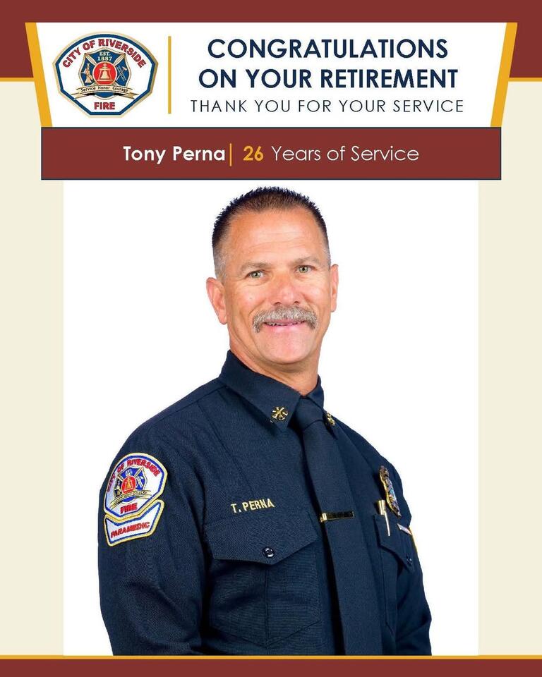 Division Chief Tony Perna retires after 26 years - NewsBreak