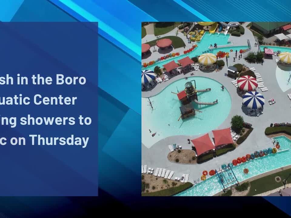 Splash in the Boro Aquatic Center opening showers to public on Thursday
