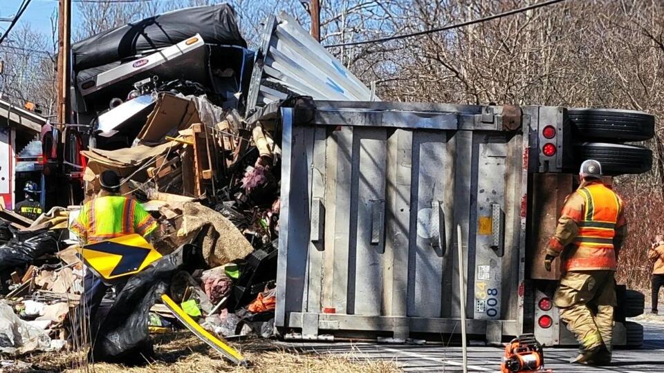 1 dead following crash involving overturned dump truck - NewsBreak