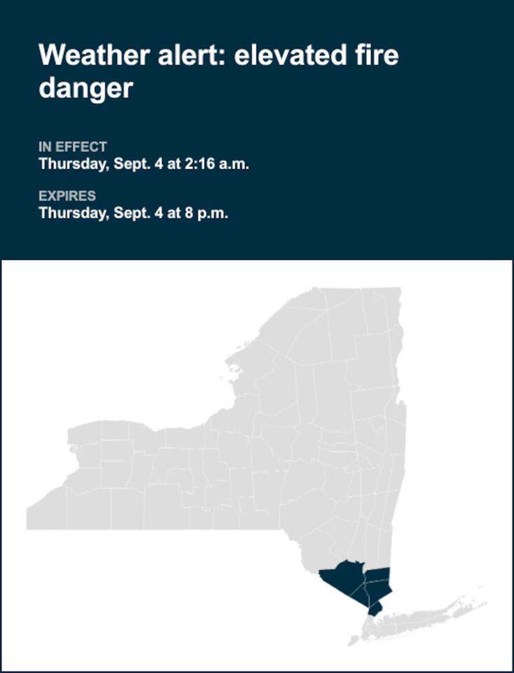 NY weather update: Be prepared for elevated fire danger in part of New ...