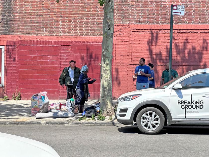 Homeless couple back on the block