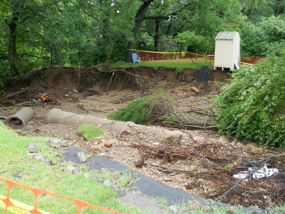 Lower Makefield saw flooding from a heavy storm that pushed through Bucks County.