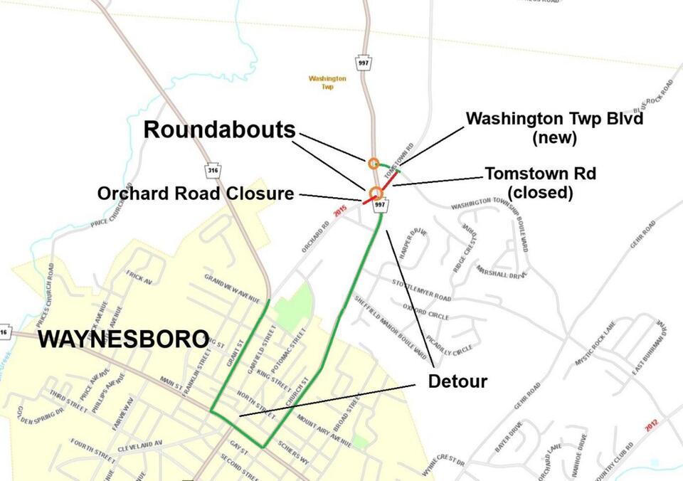 Traffic shift scheduled on Route 997 for roundabout construction near ...