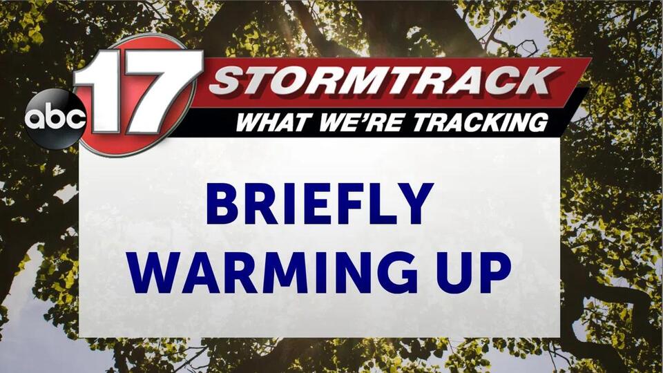 Tracking a brief warm up before light rain and a cool down to end the ...