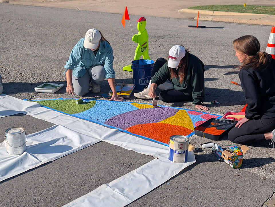 Volunteers create new pedestrian path, traffic-calming features near ...