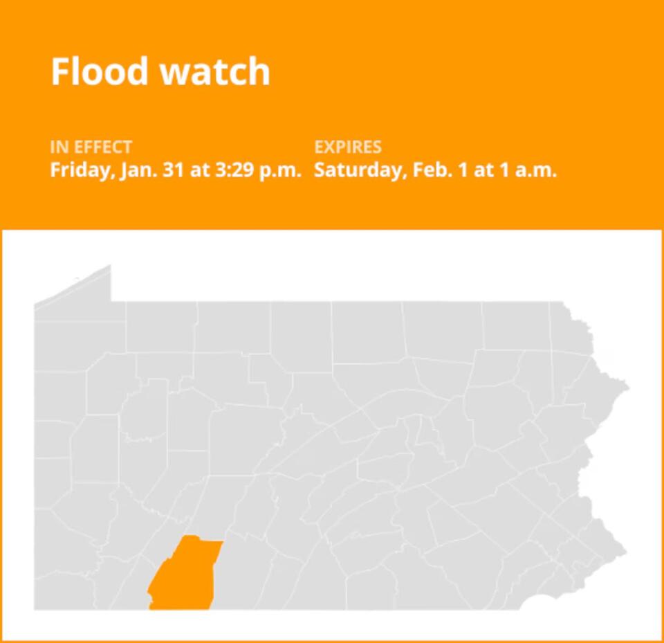 Update: Flood watch affecting Somerset County until 1 a.m. Saturday ...
