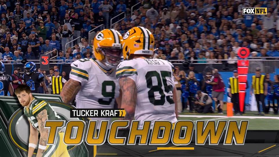 Packers' Jordan Love links up with Tucker Kraft for 14-yard TD, tying ...